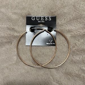 Guess endless large 2inch gold hoops
